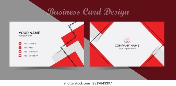 a simple and attractive template for designing business cards. A neat and professional visiting card and business card design template
