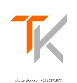 Logo simple y atractivo de la letra TK