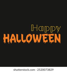 einfache und attraktive Vektor glücklich Halloween Text Grafik Objekt für Social Media Poster und Banner