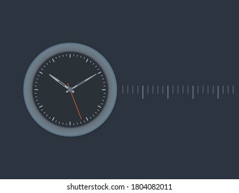 Simple attractive wall clock vector design.