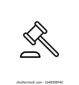 Simple auction line icon. Stroke pictogram. Vector illustration isolated on a white background. Premium quality symbol. Vector sign for mobile app and web sites.