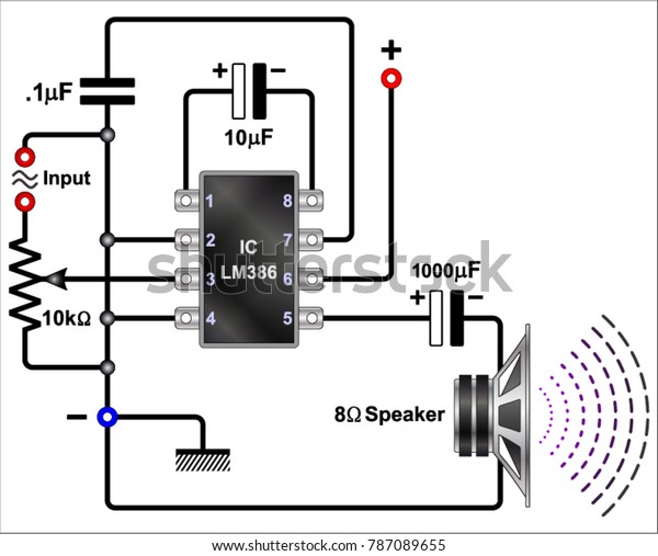 Simple Audio Amplifier Stock Vector (Royalty Free) 787089655