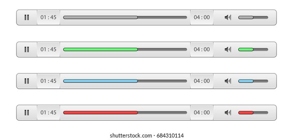 A Simple Audio Player Bar. Vector Illustration