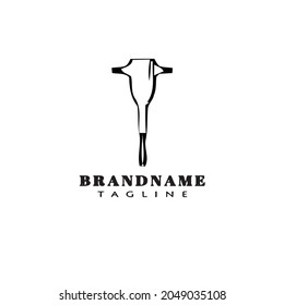simple auger cartoon logo design icon modern template vector illustration