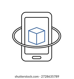 Ícone de realidade aumentada simples para mídia social, aplicativo e web design. Ilustração vetorial, Eps 10.