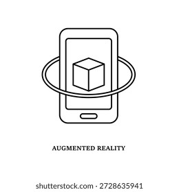 Einfaches Symbol für erweiterte Realität für Social Media, App und Webdesign. Vektorgrafik, EPS 10.