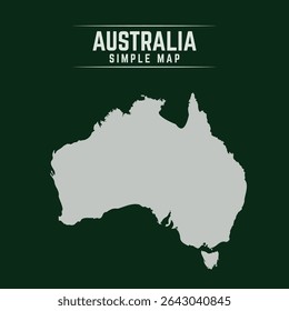 Simple Australia Map Design Vector
