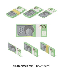 Simple Australian Dollar Banknote vector Illustration