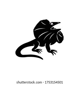 simple australian lizard logo design vector illustration