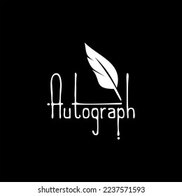 Simple Autograph Typography Text Art Design Idea