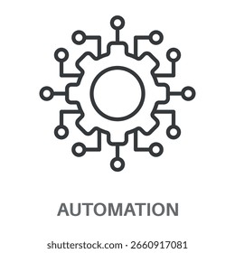 Icono de diseño de automatización simple, Inspiración de diseño de estilo simple para cualquier interfaz y propósito de logotipos