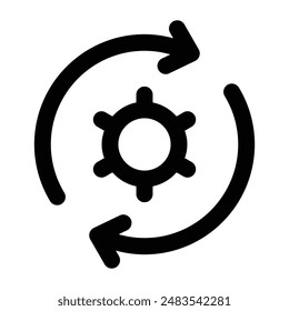 Simple Automation icon. The icon can be used for websites, print templates, presentation templates, illustrations, etc