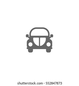 Simple automobile vector icon isolated on white background.