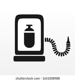 Simple Automotive Icon, gear, car with white background 