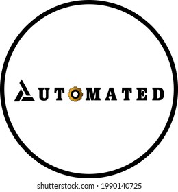 Simple automotive logo with gear icon