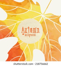 Simple Autumn Background.  Vector Illustration. Eps 10