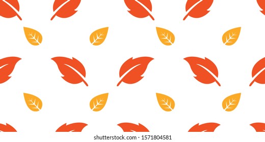 Simple autumn fall leaves pattern for background and texture design application. red, yellow, or orange leaf for fabric, blanket or wall texture.