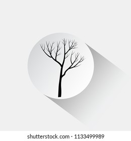 A simple autumn icon. Tree trunk