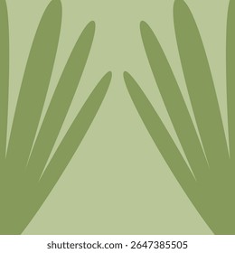 Simple autumn leaf in green color autumn design element vector illustration 