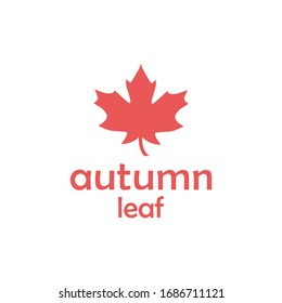 simple Autumn leaf logo design vector