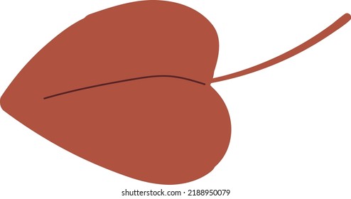 Einfaches Herbstblatt in roter Farbe. Herbstdesign-Element. Vektorgrafik