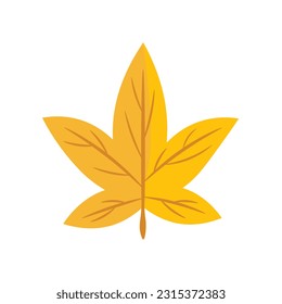 Illustration der Vektorgrafik mit einfachen Herbstblättern