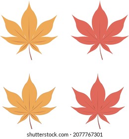 Simple autumn leaves vector EPS image