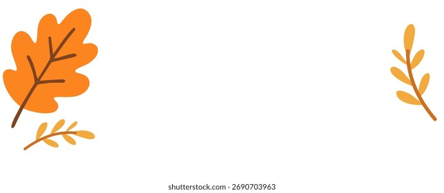 Plantilla rectangular simple del otoño para el uso estacional del saludo
