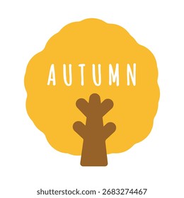 Einfaches Herbstbaum-Illustrationsmaterial 