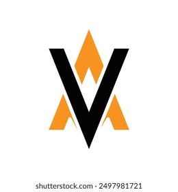 Diseño de logotipo de letra AV simple - Vector 