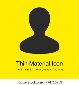 Simple avatar bright yellow material minimal icon or logo design