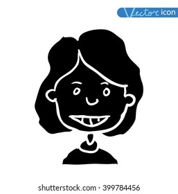 Simple avatar icon, vector.