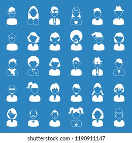  Simple avatar icons set, vector.