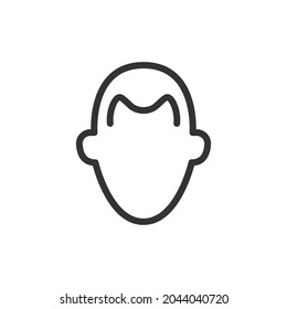 Simple avatar line icon. Premium symbol in stroke style. Design of avatar icon. Vector illustration.
