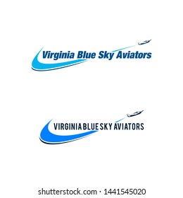 simple aviation plane vector logo