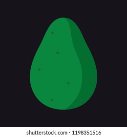 A simple avocado fruit icon in flat style