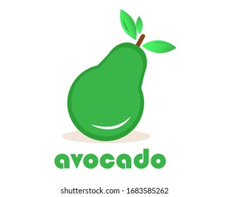 simple avocado fruit icon logo