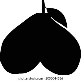 einfaches Avocado-Frucht-Vektordesign