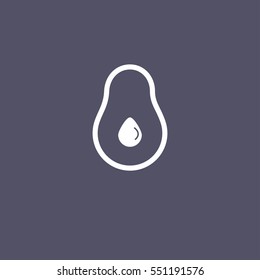 simple avocado icon