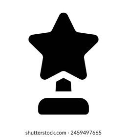 Simple Award solid icon. The icon can be used for websites, print templates, presentation templates, illustrations, etc