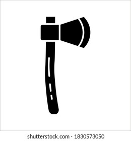 Ilustración de hacha simple, adecuada para logotipos creativos e iconos de arma en el fondo blanco eps 10