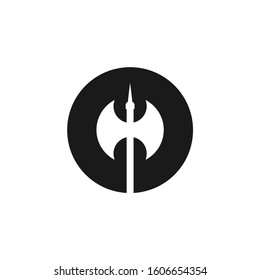 Simple Axe icon flat design for rpg game user interface