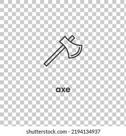 Icono de hacha simple. Pictograma de paro. Ilustración vectorial aislada en un PNG de fondo transparente. Símbolo de calidad superior. Firma vectorial para aplicaciones móviles y sitios web.
