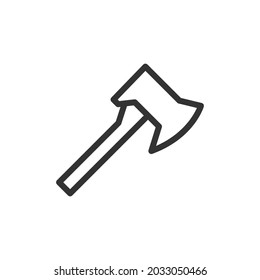 Icono de línea de ax simple. Símbolo premium con estilo de trazo. Diseño del icono de hacha. Ilustración vectorial.