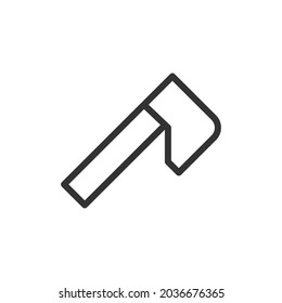 Einfaches Axt-Zeilensymbol. Premium-Symbol im Strichstil. Design des Axt-Symbols. Vektorgrafik.