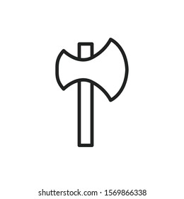Simple axe line icon. Stroke pictogram. Vector illustration isolated on a white background. Premium quality symbol. Vector sign for mobile app and web sites.