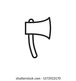 Simple axe line icon. Stroke pictogram. Vector illustration isolated on a white background. Premium quality symbol. Vector sign for mobile app and web sites.