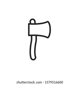 Simple axe line icon. Stroke pictogram. Vector illustration isolated on a white background. Premium quality symbol. Vector sign for mobile app and web sites.