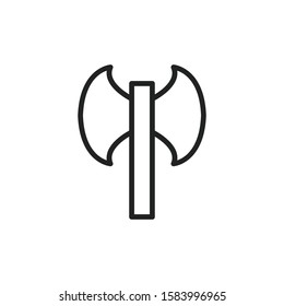 Simple axe line icon. Stroke pictogram. Vector illustration isolated on a white background. Premium quality symbol. Vector sign for mobile app and web sites.