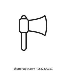 Simple axe line icon. Stroke pictogram. Vector illustration isolated on a white background. Premium quality symbol. Vector sign for mobile app and web sites.